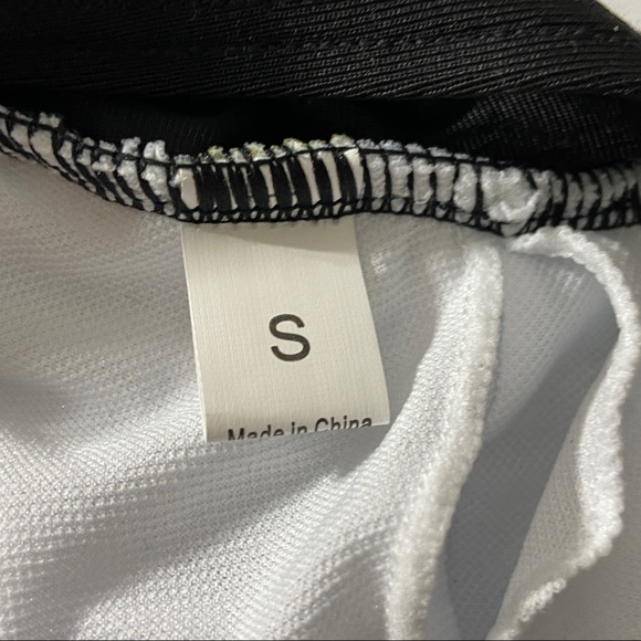 Swimsuit One Piece Halter Tie Neckline Floral Black Small - Picture 7 of 11